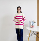 LONIX KNIT SWEATER / SWEATER STRIPES KNIT PREMIUM