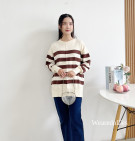 LONIX KNIT SWEATER / SWEATER STRIPES KNIT PREMIUM