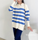 LONIX KNIT SWEATER / SWEATER STRIPES KNIT PREMIUM