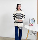 LONIX KNIT SWEATER / SWEATER STRIPES KNIT PREMIUM