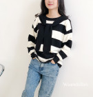 LOONY KNIT SWEATER / SWEATER KNIT MIX VEST