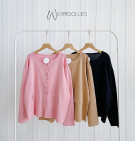 LOVE BUTTON CARDY / KNIT CARDY PREMIUM