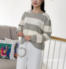 LOZA KNIT TOP / STRIPES KNIT PREMIUM