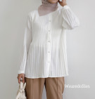 LUFIN WHITE TOP / ATASAN PUTIH PLEATS