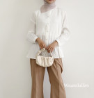 LUFIN WHITE TOP / ATASAN PUTIH PLEATS