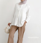 LUFIN WHITE TOP / ATASAN PUTIH PLEATS