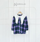 LUSIANA TOP / ATASAN GINGHAM KERAH