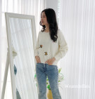 LYRA FLORA SWEATER / SWEATER KNIT BORDIR BUNGA