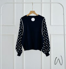 MAIRA POLKA TOP  / ATASAN KNIT MOTIF POLKA