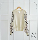 MAIRA POLKA TOP  / ATASAN KNIT MOTIF POLKA