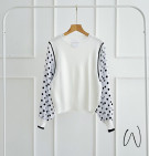 MAIRA POLKA TOP  / ATASAN KNIT MOTIF POLKA