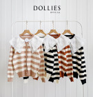 MALDA KNIT STRIPES / SWEATER KNIT KERAH BROKAT