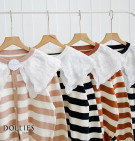 MALDA KNIT STRIPES / SWEATER KNIT KERAH BROKAT