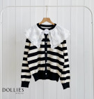 MALDA KNIT STRIPES / SWEATER KNIT KERAH BROKAT