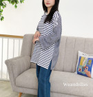 MANDA STRIPES BLOUSE / ATASAN KAOS OVERSIZE