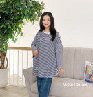 MANDA STRIPES BLOUSE / ATASAN KAOS OVERSIZE