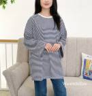 MANDA STRIPES BLOUSE / ATASAN KAOS OVERSIZE