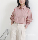 MELISA SHIRT / KEMEJA WANITA OVERSIZE BORDIR