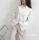 MELISA SHIRT / KEMEJA WANITA OVERSIZE BORDIR