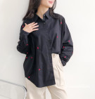 MELISA SHIRT / KEMEJA WANITA OVERSIZE BORDIR