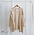 MEYLA BLOUSE / BLOUSE KNIT MIX KATUN PLEATS