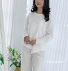 MINOSA BLOUSE / BLOUSE WANITA RUFFLE ORGANZA