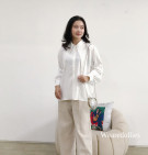 MINSI PEARL SHIRT / KEMEJA KERAH MUTIARA