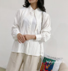 MINSI PEARL SHIRT / KEMEJA KERAH MUTIARA