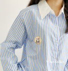 MIORA STRIPES SHIRT / KEMEJA MOTIF SALUR BASIC