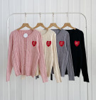 MIU KNIT CARDY / CARDIGAN MIX LOVE MERAH