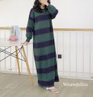 MIYUNA LONG DRESS / SRESS KAOS STRIPES BASIC