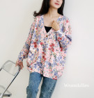 MOANA KNIT OUTER / CARDIGAN MOTIF BUNGA IMPORT