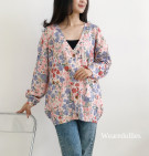 MOANA KNIT OUTER / CARDIGAN MOTIF BUNGA IMPORT