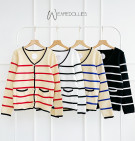 NACILA KNIT OUTER / CARDIGAN STRIPES