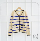 NACILA KNIT OUTER / CARDIGAN STRIPES