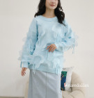 ARDELLA KNIT SWEATER / SWEATER RAJUT PREMIUM MIX BUNGA ORGANZA