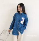 NAZIFA SHIRT / KEMEJA WANITA DENIM KOMBINASI KAOS