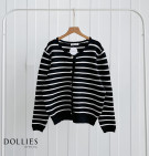 NEZIRA KNIT TOP / CARDIGAN KNIT MOTIF STRIPES