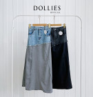 NIMITA SKIRT / ROK DENIM MIX KAOS IMPORT