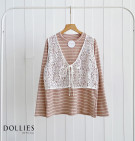 PALOPA BLOUSE / ATASAN BLOUSE MIX VEST LACE