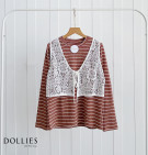 PALOPA BLOUSE / ATASAN BLOUSE MIX VEST LACE