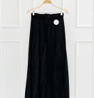 Pleates Suede Skirt