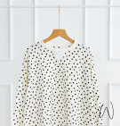 POLKA CREAM BLOUSE / BLOUSE MOTIF POLKADOT