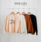 POLLY KNIT BLOUSE / BLOUSE KNIT MIX BORDIR BUNGA IMPORT