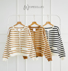 PRILA KNIT OUTER / CARDIGAN STRIPES IMPORT