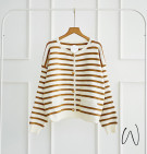 PRILA KNIT OUTER / CARDIGAN STRIPES IMPORT