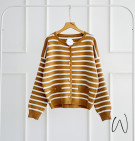 PRILA KNIT OUTER / CARDIGAN STRIPES IMPORT