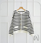 PRILA KNIT OUTER / CARDIGAN STRIPES IMPORT