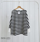 QIRAYA BLOUSE / KAOS STRIPES BASIC