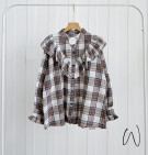 RAVELA FLANEL TOP / KEMEJA FLANEL RUFFLE